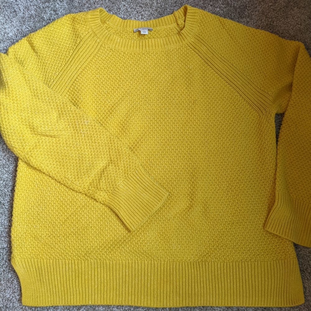Yellow knit sweater
